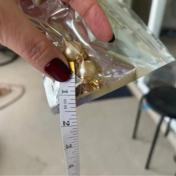 Vintage Kenneth Jay Lane Faux Pearl Post Earrings: 1970s Crystal Accent - Picture 6 of 6